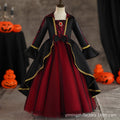 Amazon cross-border girls' halloween dress  new dark witch princess costume cosplay outfit