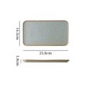 Japanese-style ceramic creative retro rectangular flat plate fish plate restaurant home hotel unique serving plate dessert plate square plate