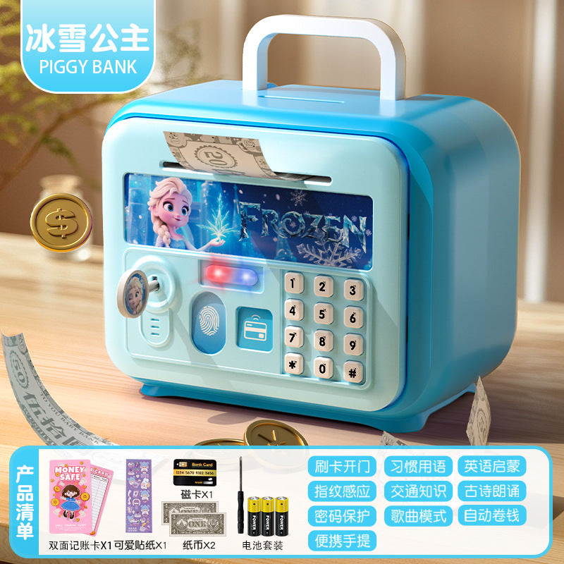 Nezha kids boys and girls piggy bank safe cabinet key password box savings coin storage storage