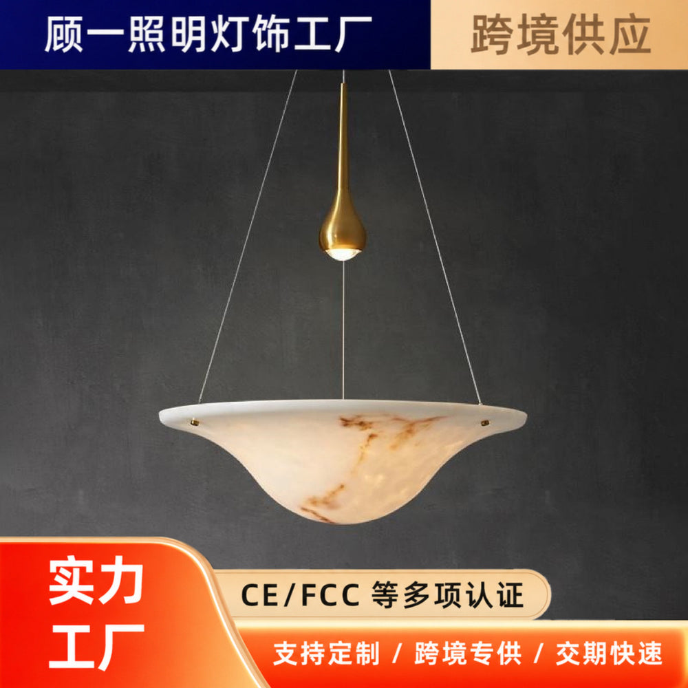 Modern faux marble chandelier - light luxury style for living room, danish art creative designer staircase, dining room, study, and bedroom lighting
