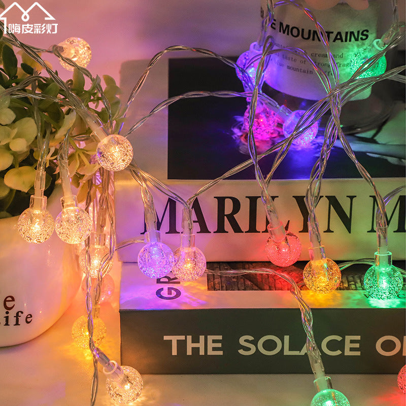 LED light string Gypsy Christmas Day small lantern ball star lighting holiday decoration battery box lantern string