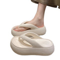 Eva thick-soled flip-flops for women, summer outdoor wear, soft sole, height increasing, indoor non-slip, new beach style, summer cross-border