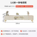 Solid wood coffee table tv cabinet french cream style for home living room floor-standing coffee table tv cabinet modern normcore style side cabinet