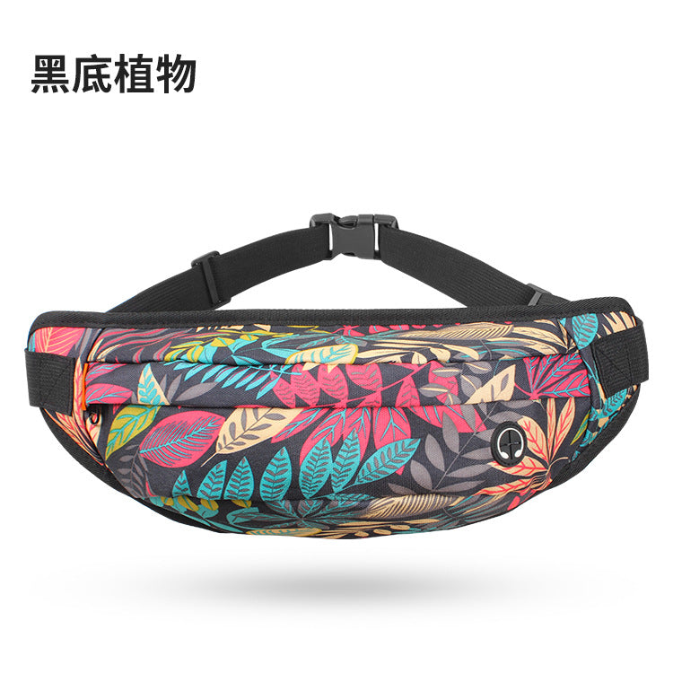 Customized fanny pack light printing LOGO outdoor sports multi-function waterproof mobile phone chest bag men's shoulder messenger bag custom