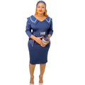new arrivals: plus size african-inspired women's short-sleeve bodycon beaded dress - professional & fashionable