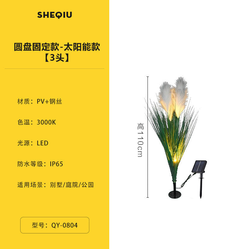 Outdoor solar reed lights - waterproof landscape decorative lighting for garden, lawn, and yard illumination projects