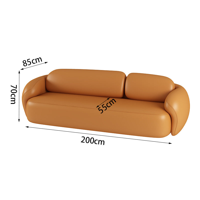 New arrival creative leather sofa combination coffee table yuanbao bread sofa business club reception negotiation sofa