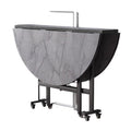Foldable dining table - round, portable, and space-saving. perfect for home use. new foldable dining table for living rooms and dining areas
