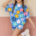 wholesale girls' short-sleeve and shorts sets, fashionable spring, summer, and autumn outfits for girls