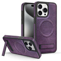 Leather stand foreign trade model compatible with iphone 16 phone case apple 17 pro max crystal shield magnetic protective cover 14