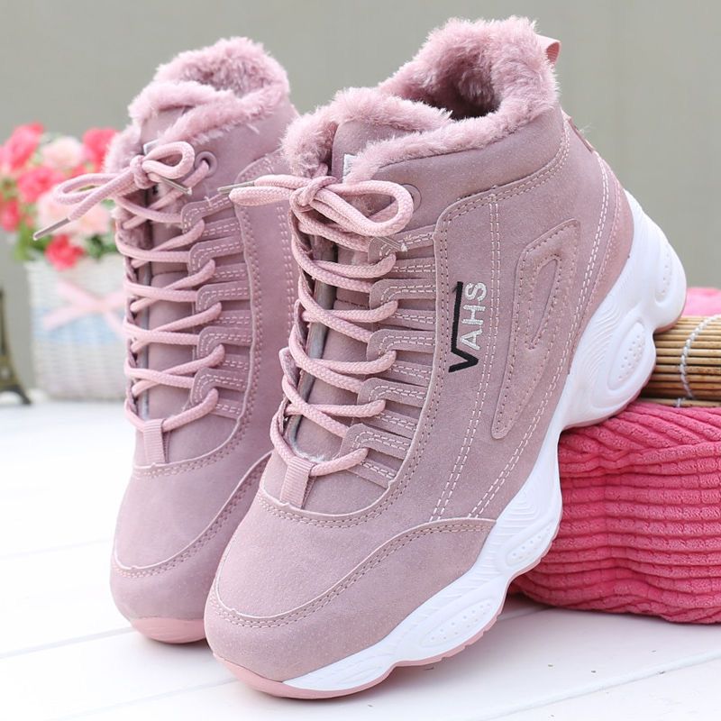 Women's snow boots - non-slip, new 2025 winter collection, fleece-lined, extra thick, waterproof, casual warm cotton shoes, women's ankle boots, chunky sole