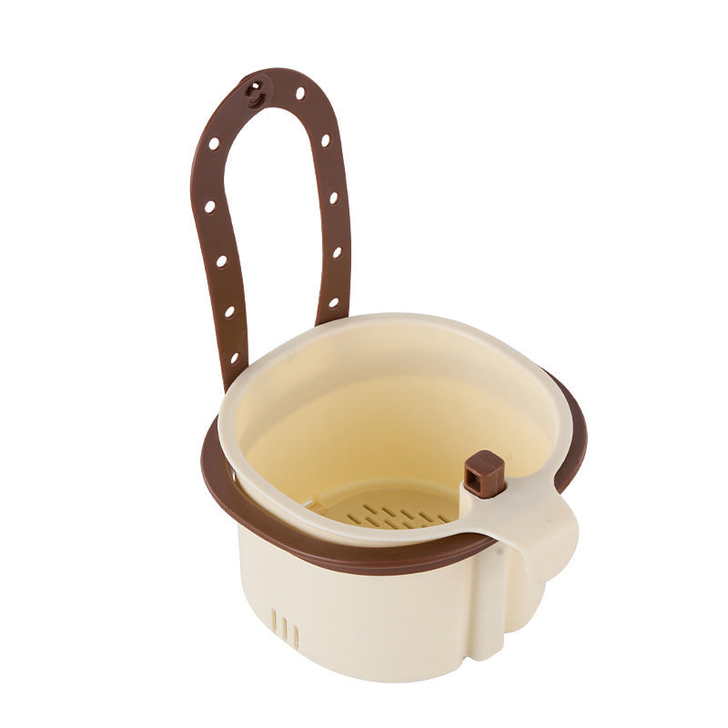 Hanging sink drain basket kitchen table leftovers filter fruit cleaning drain hanging basket storage basket