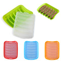 Large 6-piece silicone sausage mold with lid, ham sausage box, hot dog mold, crisper box, diy baking sausage box shape