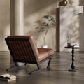 Solid wood single sofa chair living room ash wood table and chair frame oil wax leather casual chair b&b stacking stool solid wood