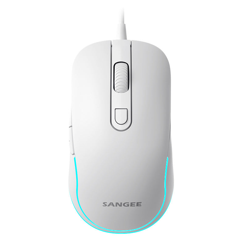 Sangee g130 wired gaming mouse - esports mouse for pubg, 6 buttons, macro definition, illuminated breathing light