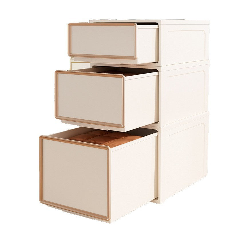 Drawer storage box Plastic locker Household clothes Underwear Clothing finishing Thickened large-capacity storage box