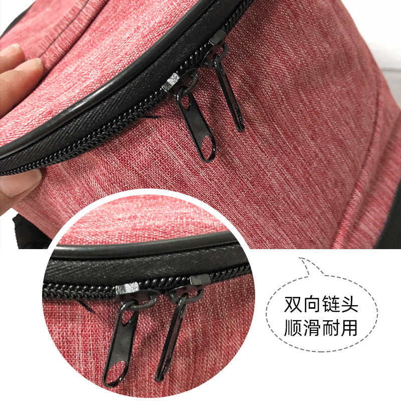 Round lunch box thermal bag oxford cloth pot thermal bucket aluminum foil satchel lunch box bag for bringing meals to work thermal bag