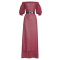 fashion dress  african plus size women's one-line high waist long skirt with belt