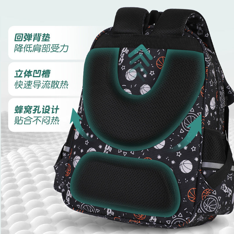 New arrival cartoon 3d elastic fabric large capacity primary school student schoolbag stereo burden reduction spine protection lightweight backpack