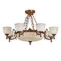 Factory direct european style solid brass spanish natural marble chandelier for villa living room, dining room, bedroom, study, and guest room