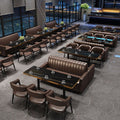 Coffee shop bar lounge table and chair set, pub, western restaurant, bbq, bubble tea shop sofa, retro casual dining booth