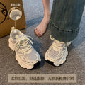 Thick sole dad shoes for women 2026new arrivalautum thin mesh breathable mesh shoes heighteningcasual sports shoes