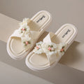 Sweet fairy style slippers women's new summer outwearfashion flower dissolving thick sole cross one-character sandals
