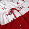 New arrivalprintingcasualtwo-piece set elegantwork clothingcontrast color waist ruffles drawstring topsloose pantssuit