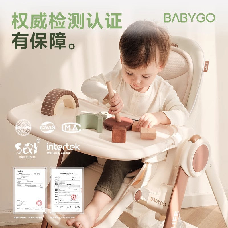 BABYGO Children's Dining Chair Baby Home Dining Table and Chair Sitting and Lying Portable Multifunctional Installation-free Baby Dining Chair