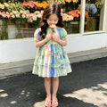 Girls' dresses  new summer collection: stylish baby princess dress, tie-dye vacation style, girls' clothing, little girl's dress