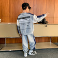 Boys' spring outfit set - two-piece,  new spring/autumn collection, stylish kids' hoodie and tracksuit, trendy spring/autumn apparel