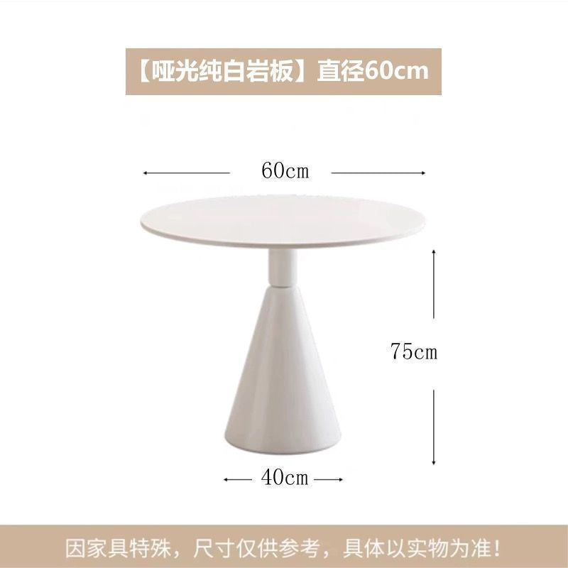 Cream style slate round table accessible luxury negotiation table and chair combination for home living room casual reception table and chair package wholesale