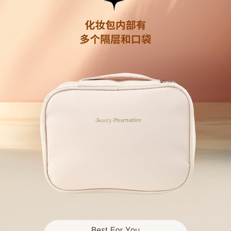 Split the cosmetic bag at will, portable women's new partition, large-capacity cosmetic storage bag, travel toilet bag, waterproof.