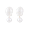 European and american new fashion earrings jewelry, trendy and unique statement faux pearl dangle earrings, niche ins high-end stud earrings