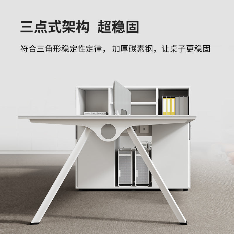 Saint li office desk and chair set - minimalist office table, staff desk, executive desk, high cabinet, workstation, booth desk