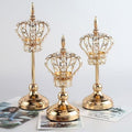 European-style crown light luxury gold metal candlestick wedding table metal props ornament romantic candlelight dinner atmosphere