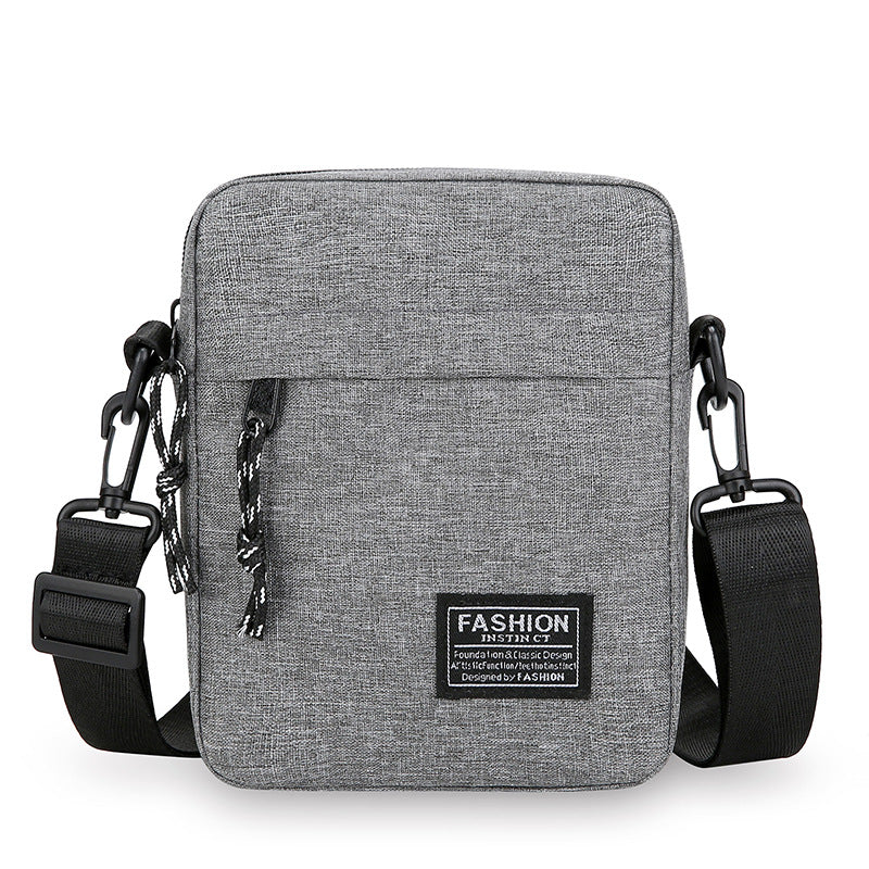 Simple men's satchel fashionable Oxford cloth crossbody shoulder bag men's casual diagonal straddle backpack trendy mobile phone small square bag