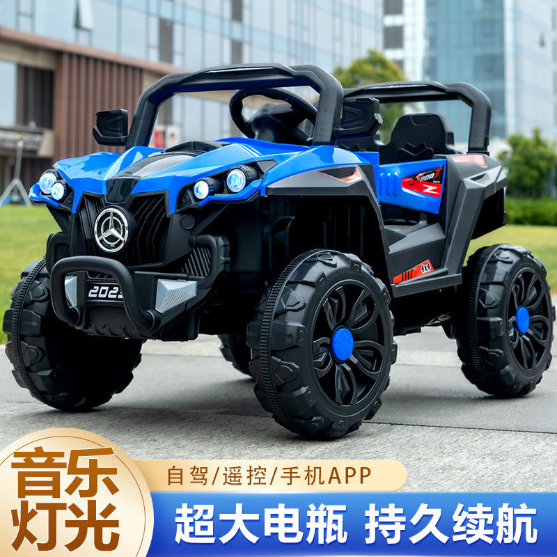 New seated baby music self-driving toy car four-wheel drive charging remote control off-road car children's electric car