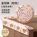 (adhesive-free l-shape) crown lion print - light pink