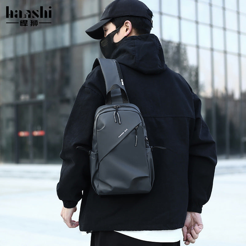 Fashion Men's Crossbody Bag Premium Casual Travel Women's Chest Bag Oxford Cloth Small Backpack Waterproof and Wear-resistant Chest Bag