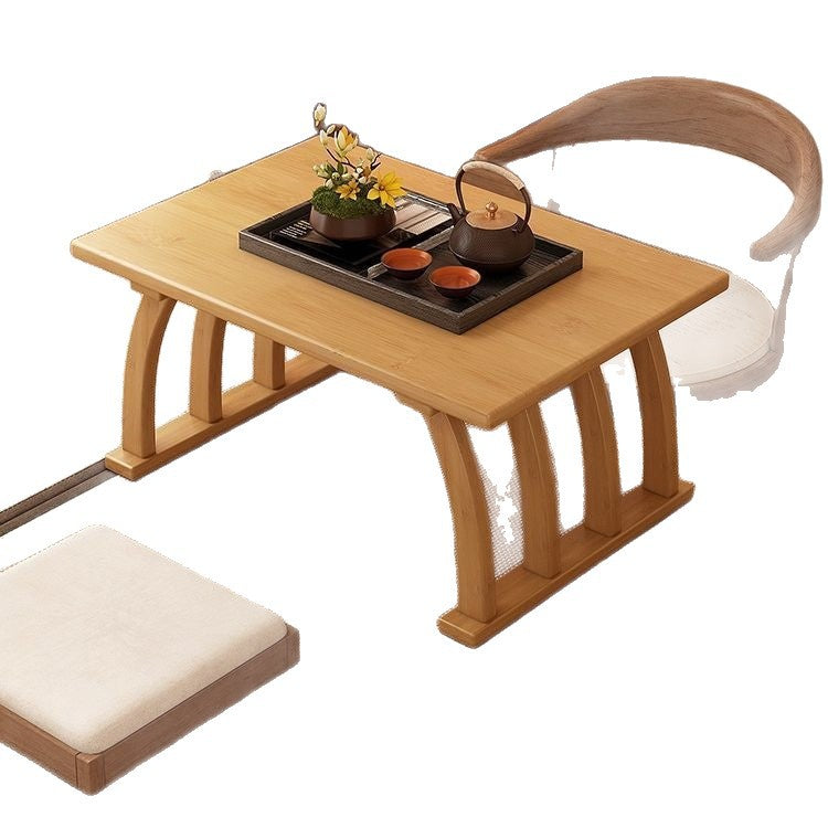 Bay window chinoiserie carpet tatami casual tea table window sill small coffee table bamboo low table kang table for home balcony