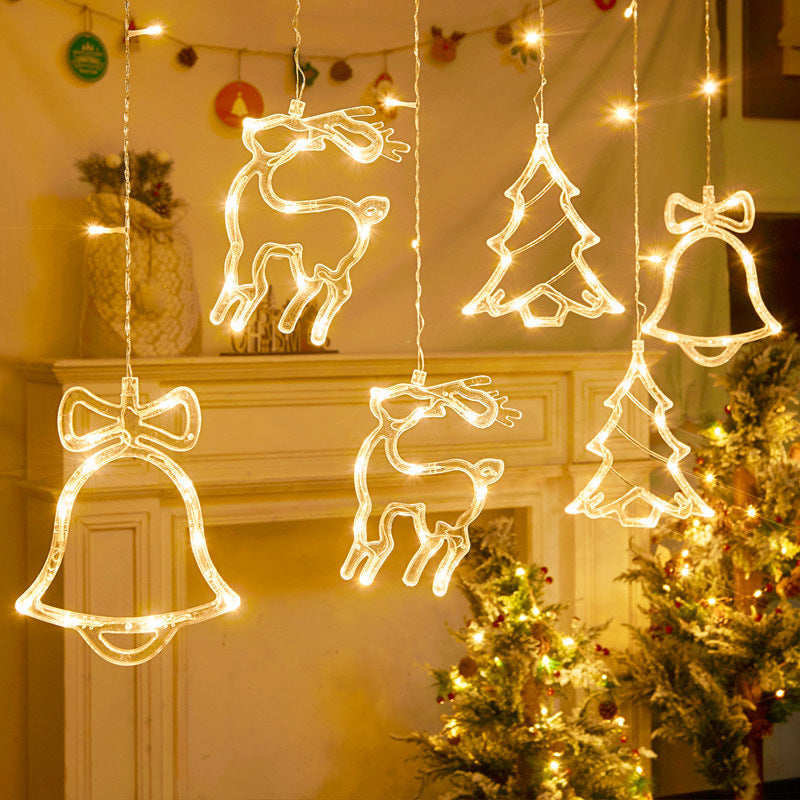 Christmas lighting led lights string star lights room dormitory arrangement holiday decoration string lights deer curtain lights