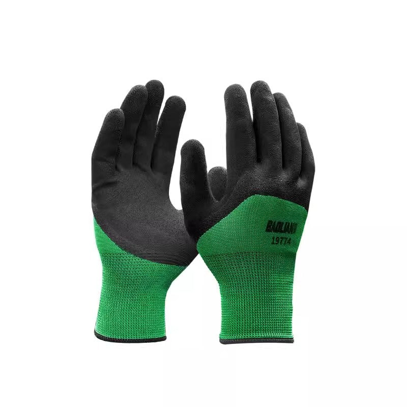 Protective gloves, labor protection, abrasion resistant foam king, work non-slip rubber, car repair, construction site work, hand socks, gloves