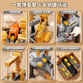Kids' large transforming container truck toy - boy's track ejection truck with container lifting crane model - ages 3-6