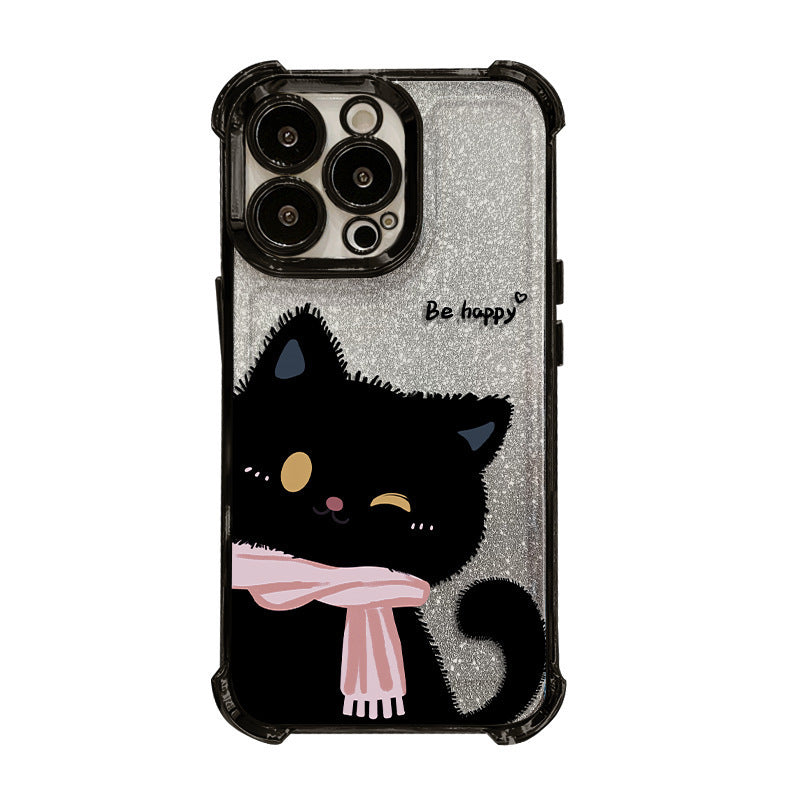 Electroplated four-corner shockproof phone case for iphone 17 pro max, apple 13 full coverage protective case, cross-border customization