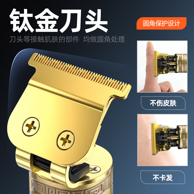 New arrivalfor homeengraving electric hairdresser digital display oil head shaving hair clipper washable for home hairdressing hair clipper