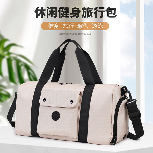 Foreign trade new wet and dry separation travel bag fashionable simple sports fitness bag large capacity outdoor camping storage bag