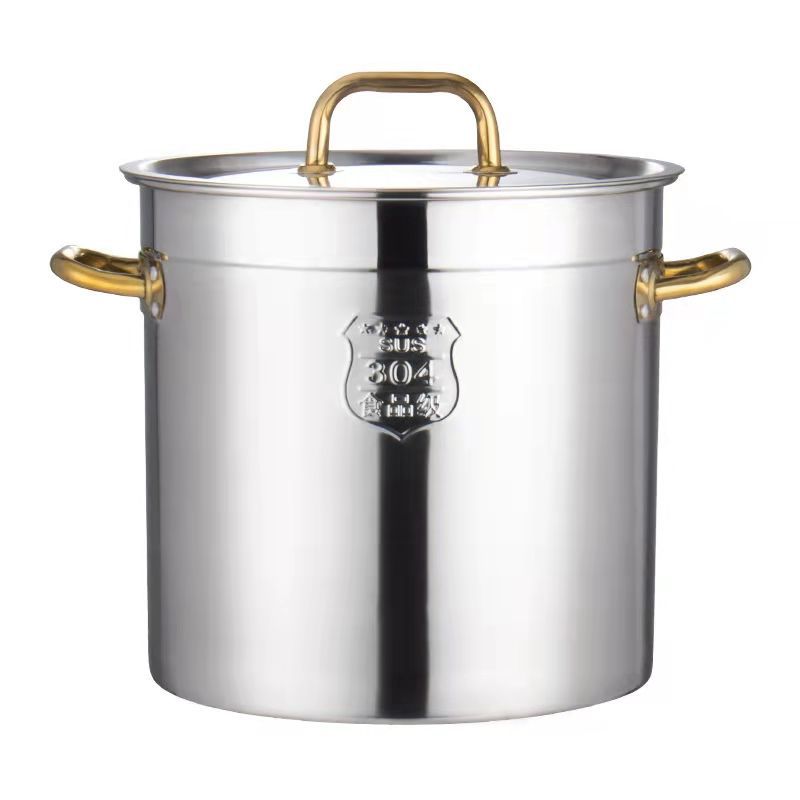 Soup Bucket Hotel 304 Stainless Steel Brine Bucket Storage Pot Soy Milk Bucket Brewing Pot Lid Stainless Steel Bucket