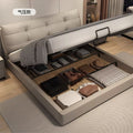Factory wholesale genuine leather bed personalized modern casualaccessible luxury leather bed double bed small apartment solid wood soft package master bedroom