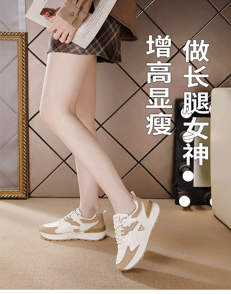 Women's plus size leather sneakers for cross-border e-commerce: new korean style, versatile, flat, non-slip, fashionable casual running shoes